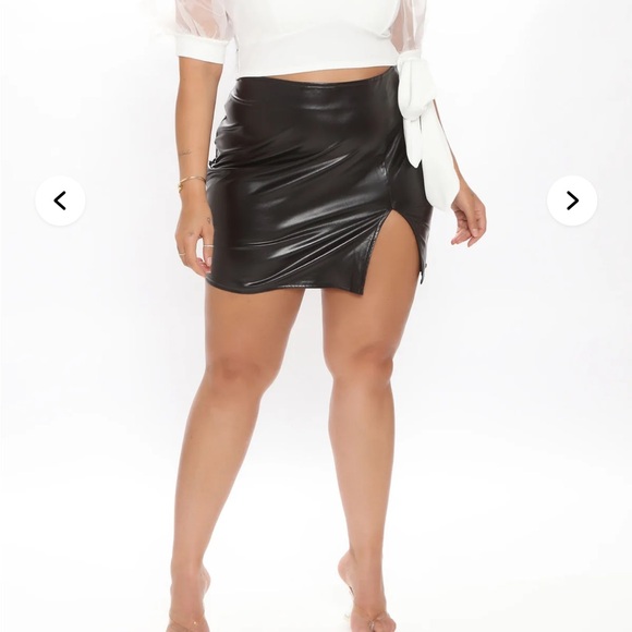 Fashion Nova Metallic Black Mini Skirt - Picture 1 of 6